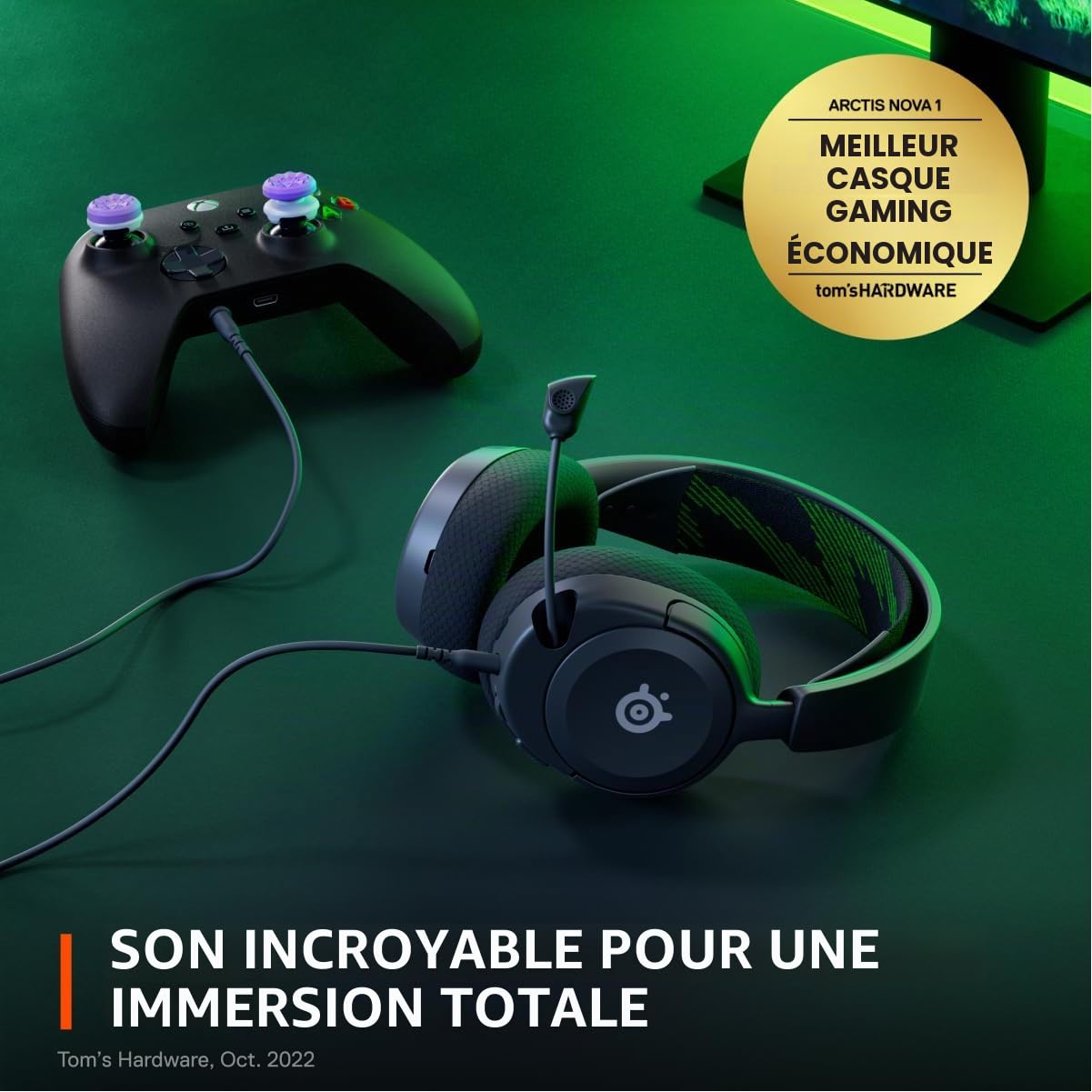 SteelSeries Arctis Nova 1X Casque de Jeu – Signature Arctis Sound – Micro ClearCast Gen 2 – Xbox Series X|S, PC, PlayStation, Switch et Mobile