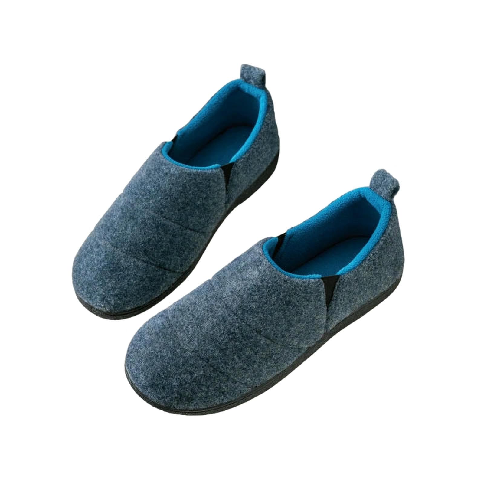 WANGSHUO Pantofole da Donna Invernali Calde Pannelli Uomo Non Slip Comodi Casual Interni E Esterni Peluche Scarpe Letto Uomo-grigio-42-43