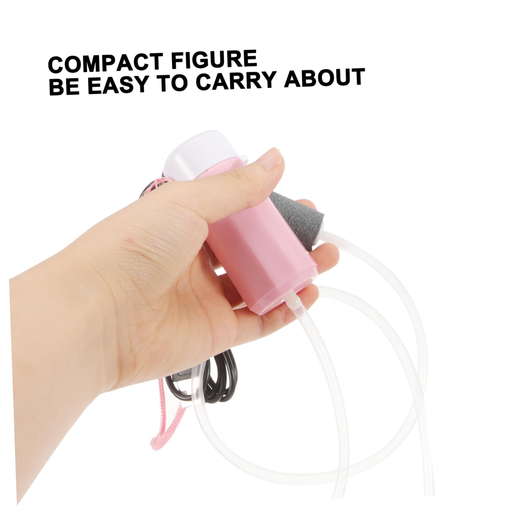 BESPORTBLE Bomba de oxigeno USB compresor de aerógrafo Piscina Bomba de Agua de Acuario inflador Air Pump Aquarium Bomba de Aire USB Bomba de oxigeno portatil de Burbujas AbS Rosa