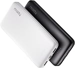 Miady 2-Pack 10000mAh Dual USB Portable Charger, Slim USB-C Power Bank, Travel Battery Pack 3 Outputs 2 Inputs Compatible with iPhone 17/16/15/14 Galaxy S24/22 Google iPad Android etc