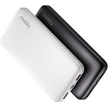 Miady 2-Pack 10000mAh Dual USB Portable Charger, Type-C Charging Power Bank, Slim Battery Pack for iPhone 17/16/15/14, Galaxy S24/22, Android etc