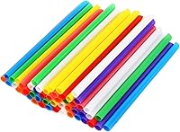 Vista 5 de Boba Straws - Batido de té de burbujas, 100 piezas de plástico Jumbo Slushie envueltos individualmente, popotes grandes y anchos