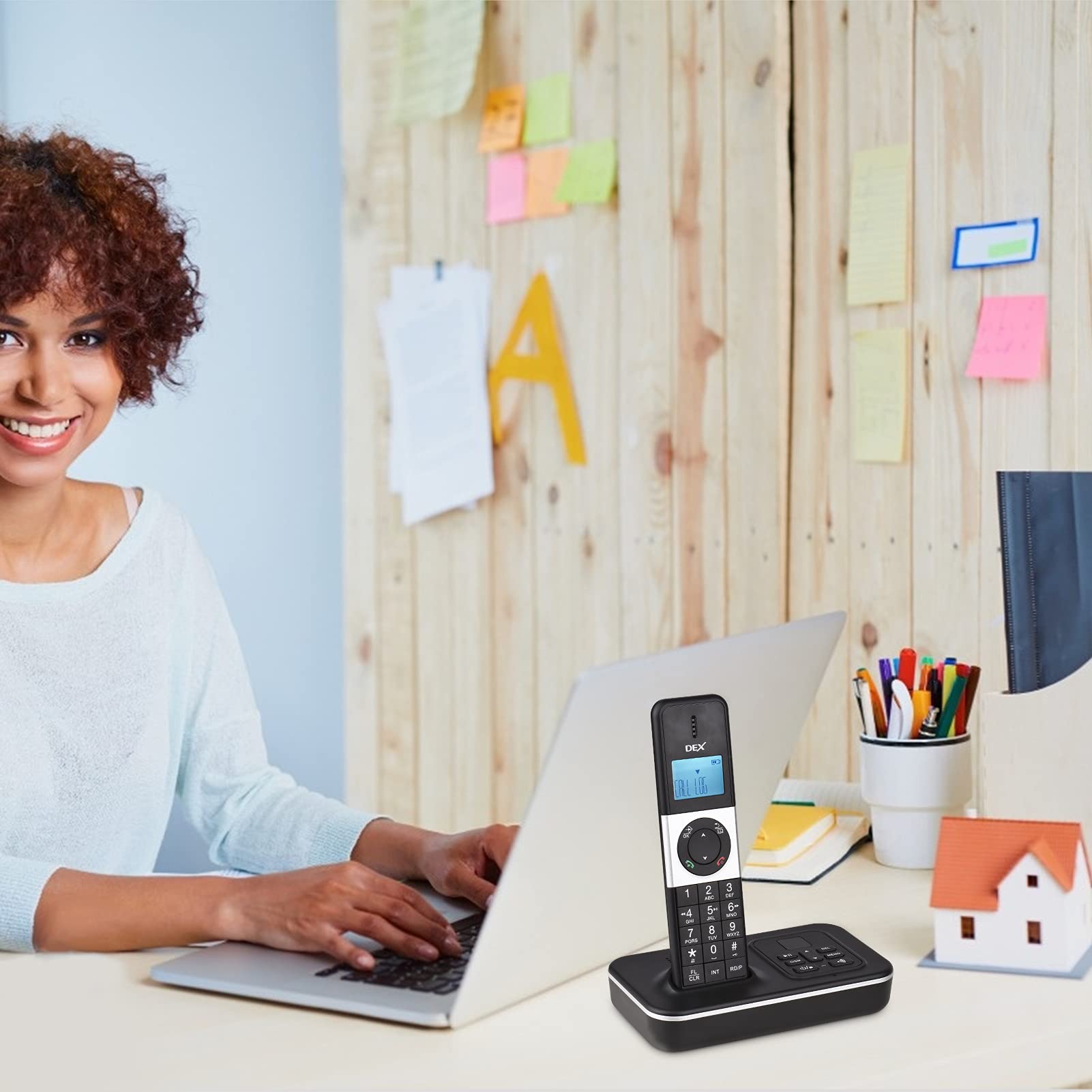 Bisofice 3 Schnurlose DECT-Telefone Schnurlostelefon mit Anrufbeantworter 3er Set, Telefon Schnurlos mit Brillante Audioqualität, Anrufer-ID/Anklopfen, Lautstärke einstellbar, Anrufsperre