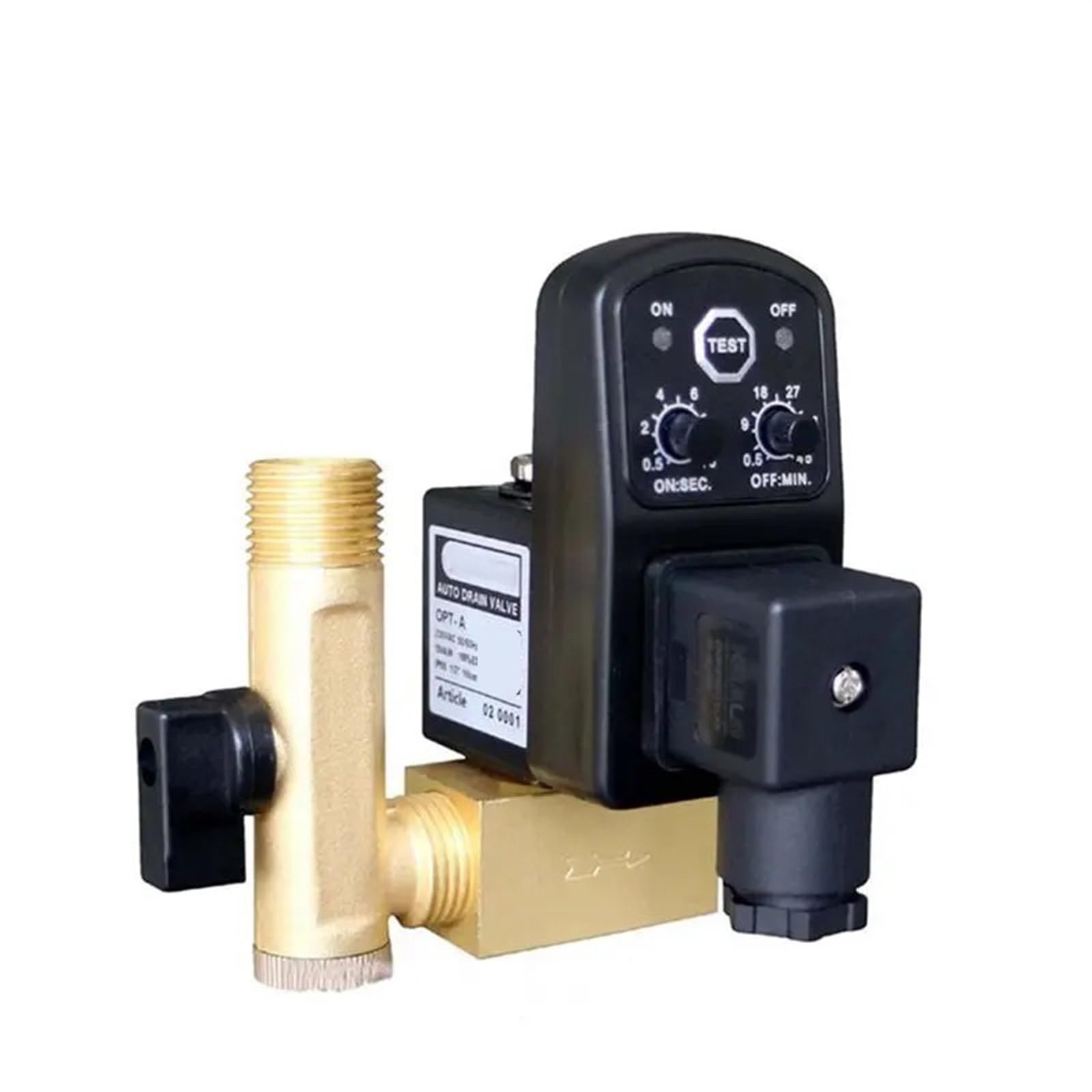 1/2" DN15 Automatic Electronic Drainer 24V 110V 220V 380V Split Type Timed Air Compressed Tank Drain Valve Opt-A(AC 380V)