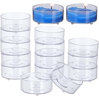 100pcs Plastic Clear Tea Light Candle Cup Holders - Plastic Votive Containers Candle Holder Clear Candlesticks Candle Cup Wax Melt Containers