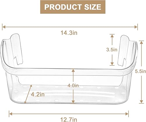Vista 7 de AMI PARTS 240363702 Contenedor de estante para puerta de refrigerador Frigidaire, Kenmore Refrigerator - Reemplaza 240363704, 240363705, 240363708