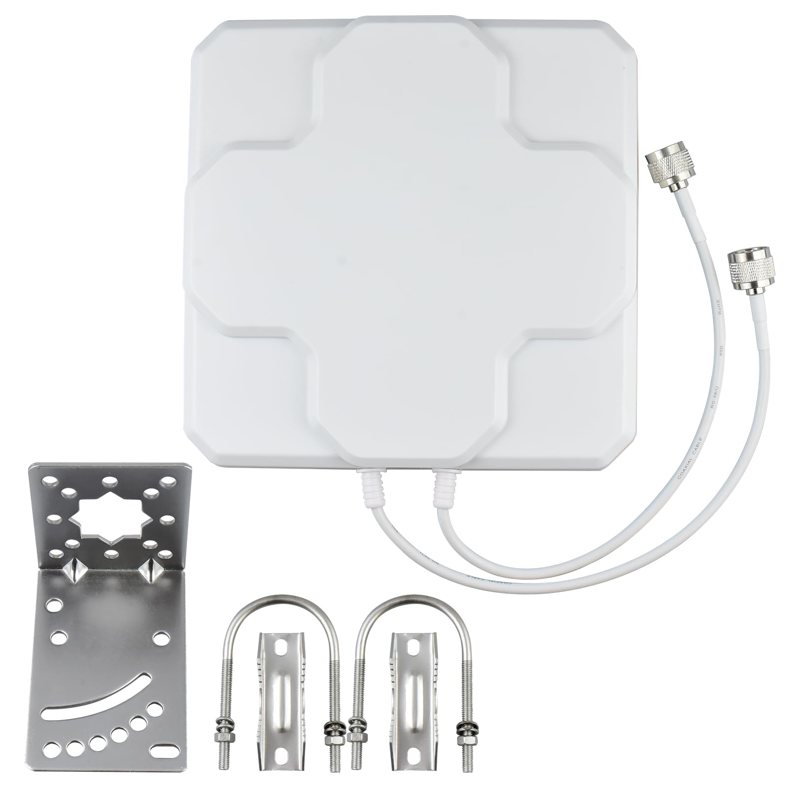 Antenne extérieure 4G LTE MIMO 18dbi antenne Panneau directionnel Fixe à Gain élevé avec câble de connecteur mâle Double n