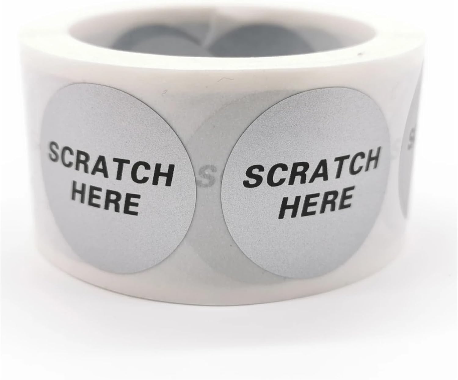 Scratch Off Stickers 600PCS 1Inch Scratch Off Stickers Round 25mm Scratch HERE Blank for Secret Code Cover Home Game Wedding Message