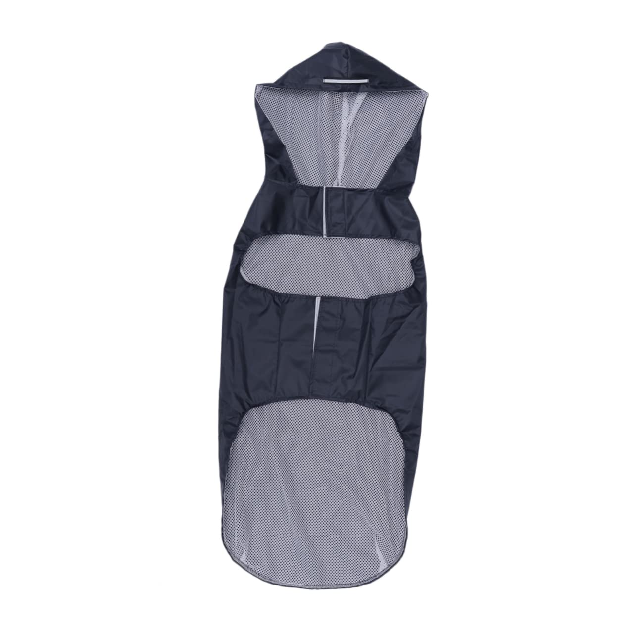 Sosoport 2pezzi Cappotto Riflettente Per Cani Di Grandi Mantellina Antipioggia Con Cappuccio e Design Nero
