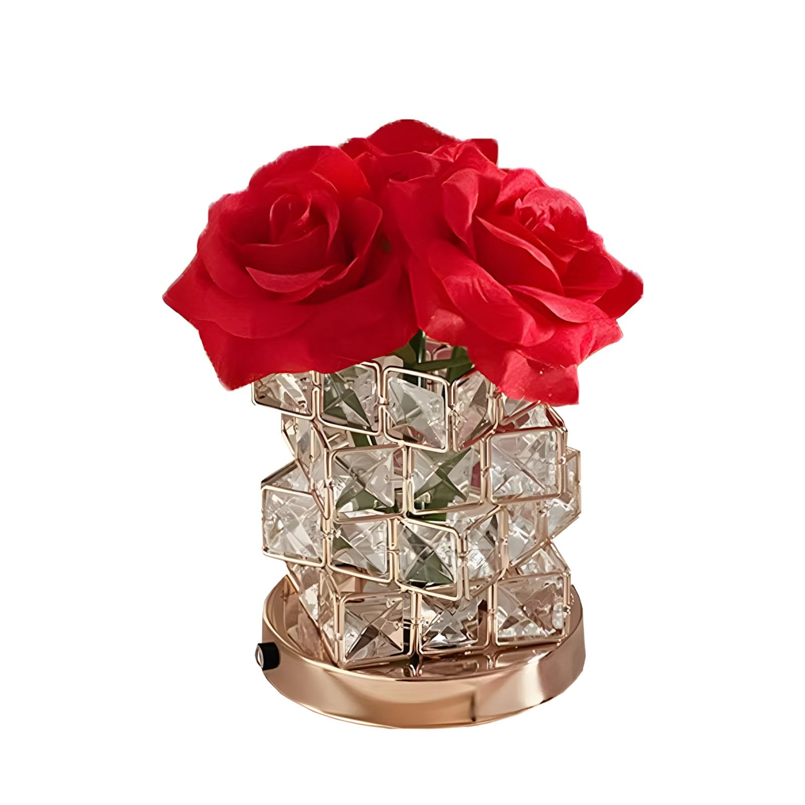 Jazuaiao Realistic Rose Plan Table Light 7 Color Preferences USB Rechargeable Night Lamp for Bedroom Sitting Room Color Altering Night Light
