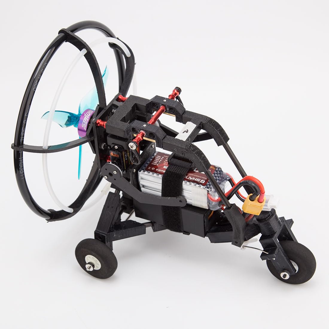 Mini parapente eléctrico de acrobacias a control remoto de 2.4 G, parapente de vuelo acrobático de alta altitud de 150 cm con carrito con ruedas y color de tela de paraguas aleatorio, regalo ideal