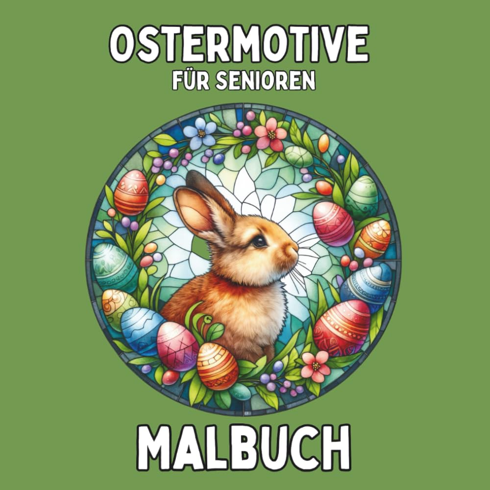 Ostermotive für Senioren: Malbuch mit klaren Frühlings- und Ostermotiven für entspannte Ausmalmomente