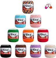 Kit 10 Linha Cléa 125m 19g Tricô Crochê Cores Sortidas Full