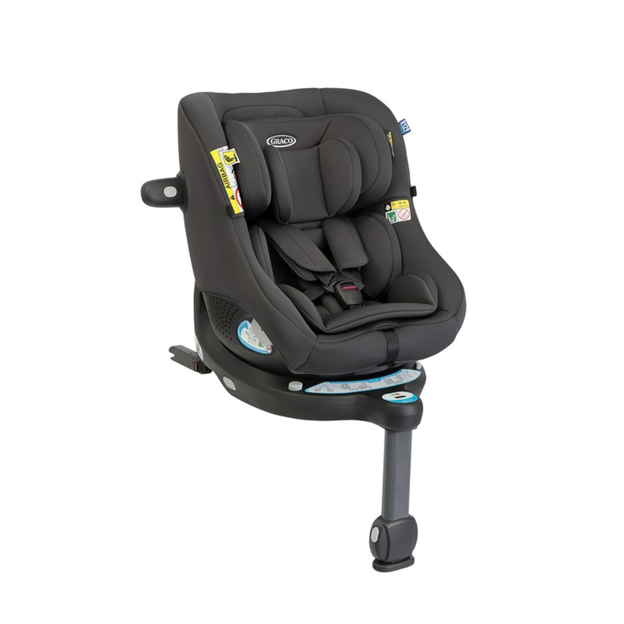 Graco Turn2Me fotelik samochodowy 2 w 1, model DLX i-Size R129, ewolucyjny fotelik samochodowy 2 w 1, obrót o 360°, 40-105 cm (od urodzenia do ok. 4 lat), żelazo
