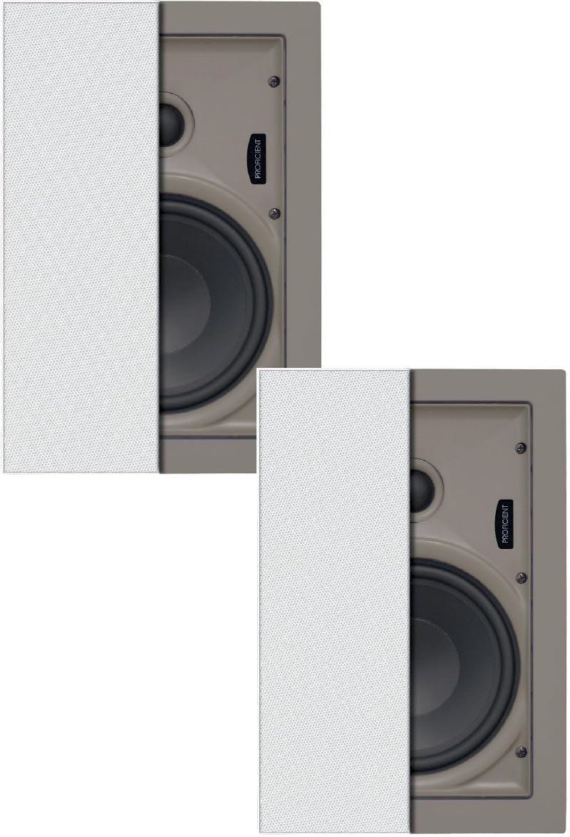 PROFICIENT AUDIO SYSTEMS PAS21672 / W672 6.5" 2-Way Poly in-Wall Speakers - Pair