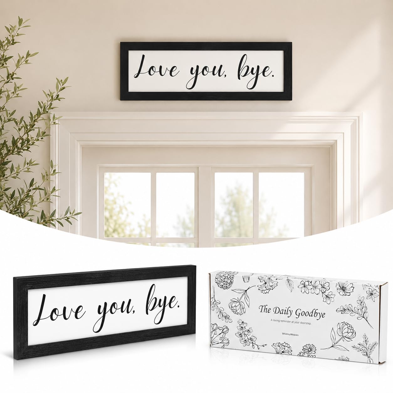 Amazon.com: Love You Bye Sign Above Door - Romantic Housewarming