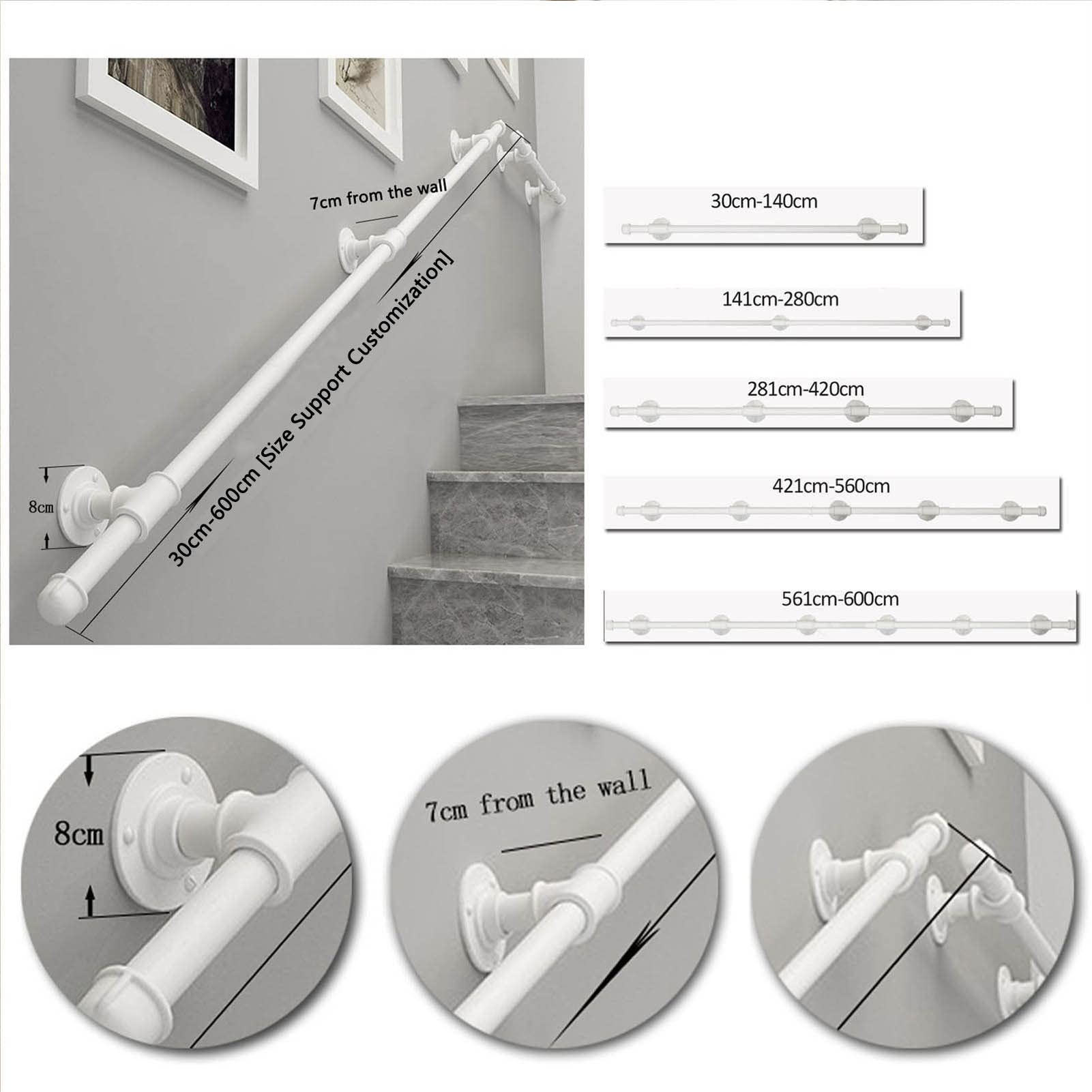 Poręcze Schody, Poręcze Poręcze Naścienne Wewnątrz Na Zewnątrz Poręcze Poręczowe, Schody Z Kutego Żelaza Poręcz Balustradowa - Projekt Wodociągu/2Ft/60Cm