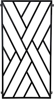 MyGift 47 x 24 Modern Wall Mounted Trellis, Matte Black Metal Geometric ...