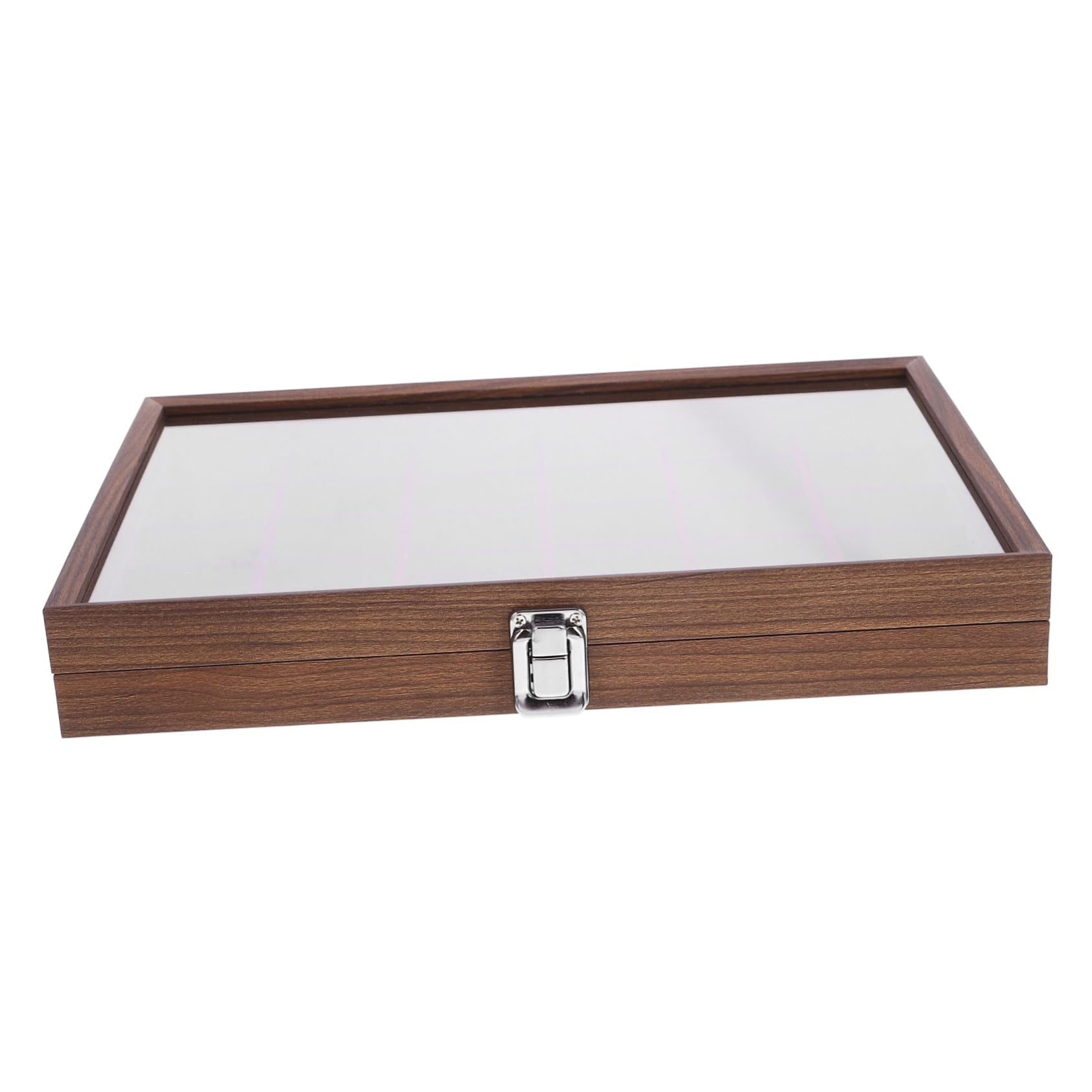 Boîte à Sachets De Thé 30 Compartiments 26 x 19,5 x 6 Cm Bois Finition Noyer Compartimentée Avec Couvercle Transparent Pour Amateurs De Thé La Cuisine Rangement Compact