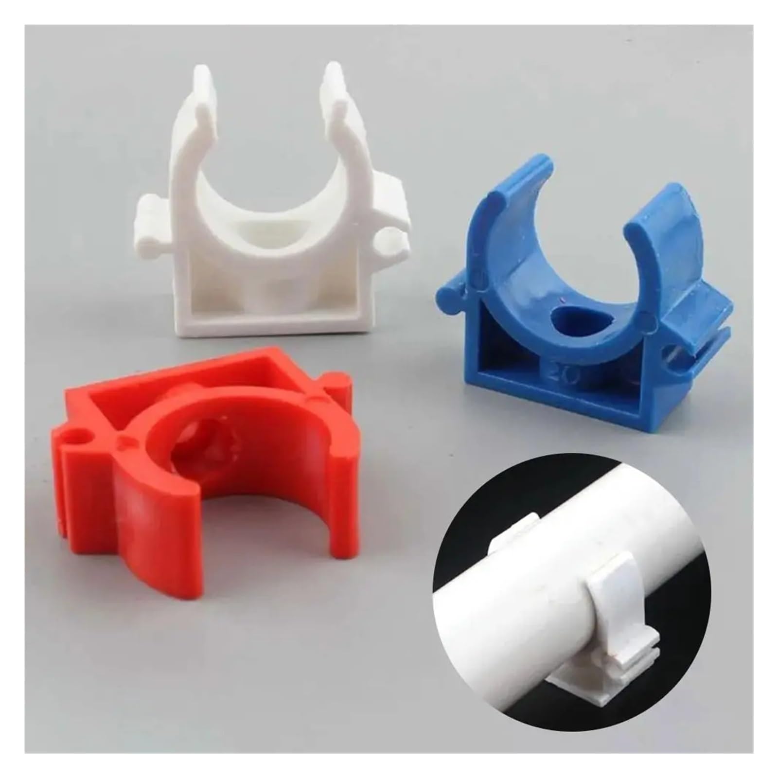 zaciski do rur, Opaski zaciskowe do rur wodnych typu U, 100 szt., 16 mm/20 mm, wielokolorowe(Wit,20mm)