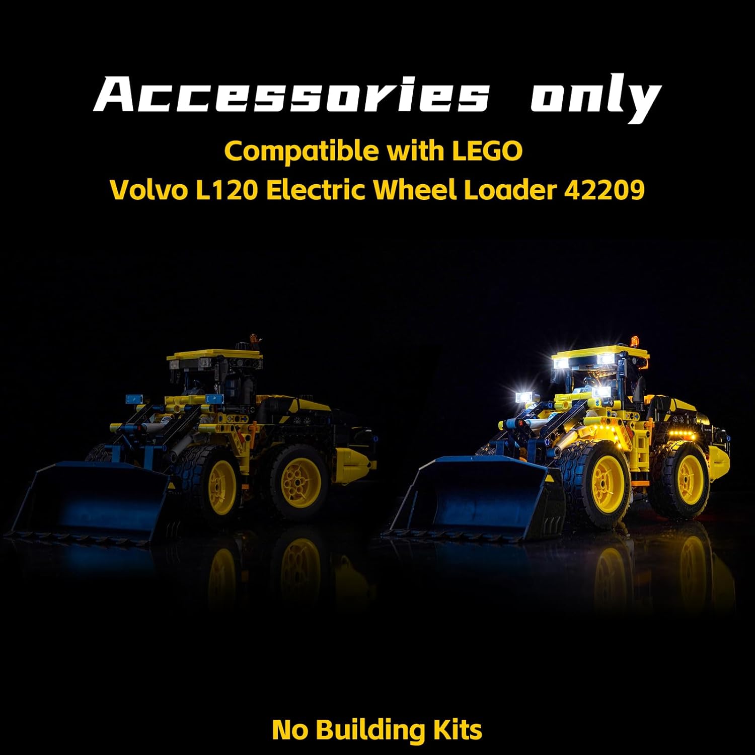 BrickBling Light Compatible with Lego Technic Volvo L120 Electric Wheel Loader 42209 (Lights Only, Excluding Model)