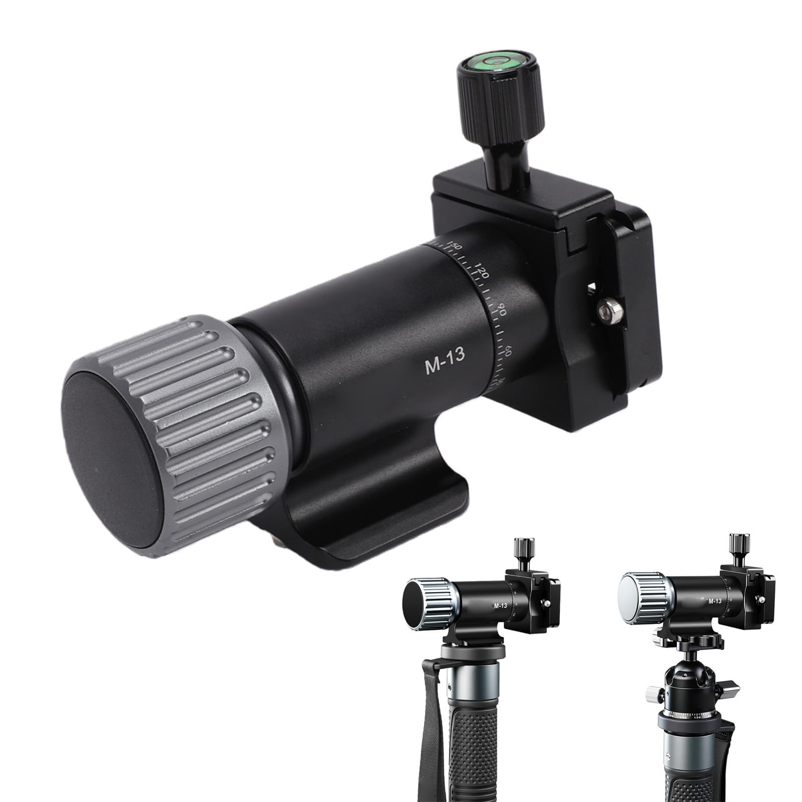 banapoy Testa Cardanica Monopiede, Testa Monopiede Panoramica 360° per Teleobiettivi con Piastra Sgancio Rapido, Attacco per Treppiede, per DSLR, Fotocamere Mirrorless, Videocamere