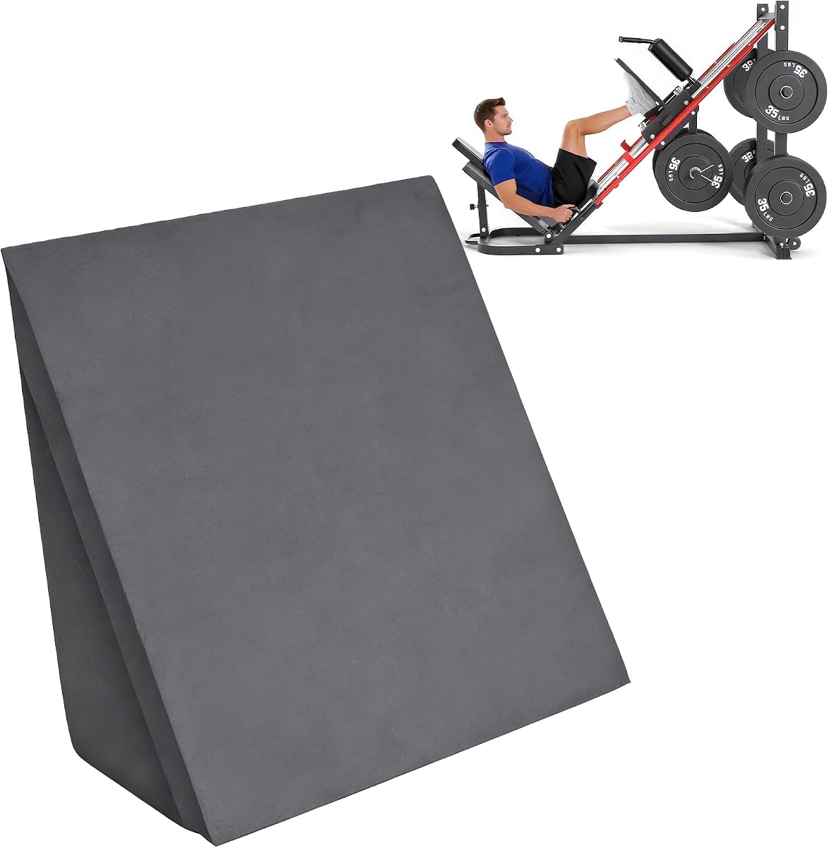 Leg Press Machine Pad for Bench, Back and Knee Wedge Pads | Leg Press Attachment for Lumbar Support,Lightweight Cone-Shaped Fitness Equipment