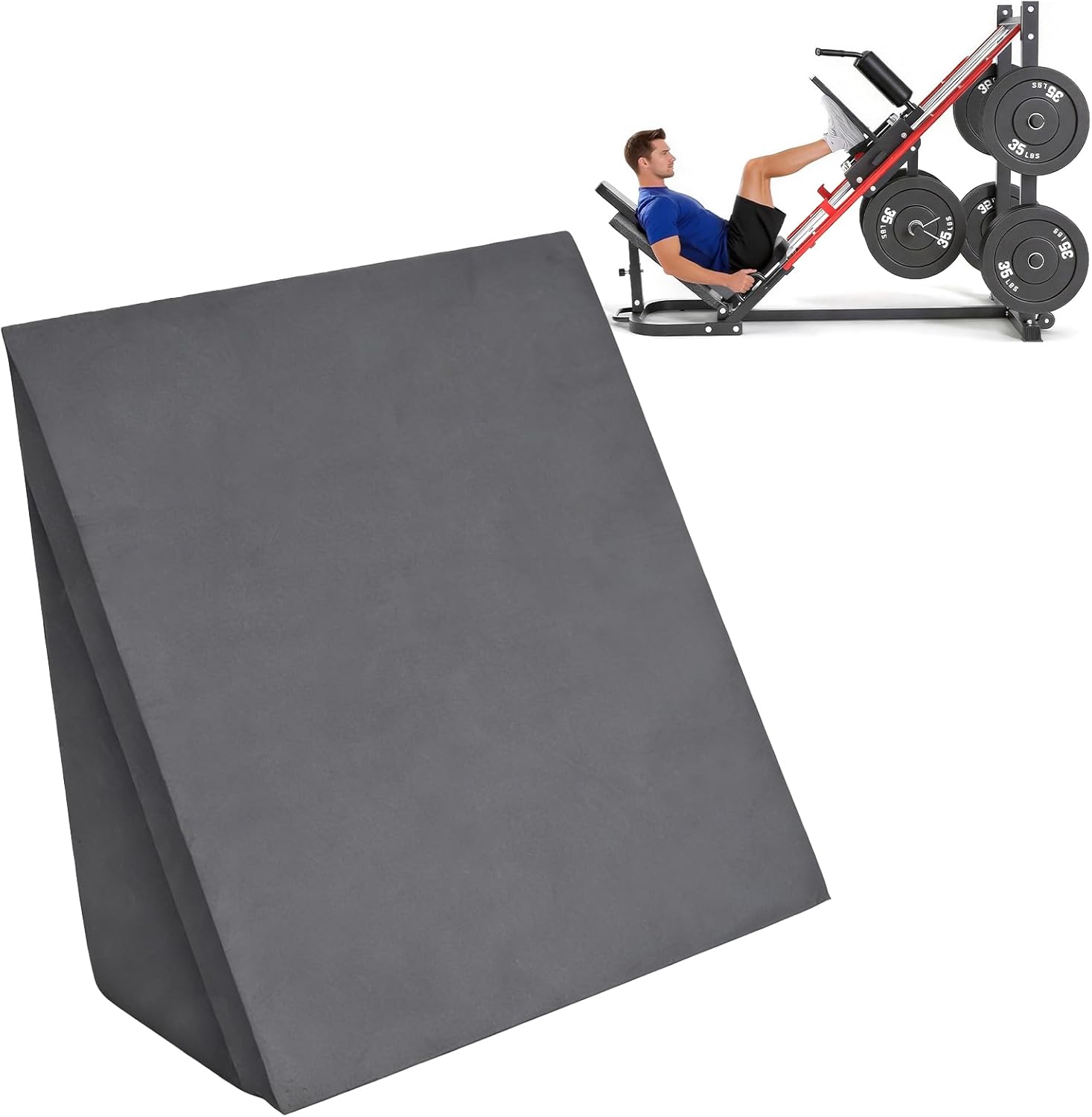 Leg Press Machine Pad, Leg Press Attachment for Bench, Back and Knee Wedge Pads for Lumbar Support, Lightweight Cone-Shaped Fitness Equipment