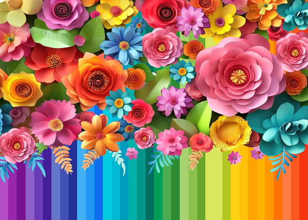 CYLYH 7x5FT Mexican Fiesta Themed Photography Backdrop Cinco De Mayo Background Carnival Colorful Stripe Floral Party Decorations Photo Banner