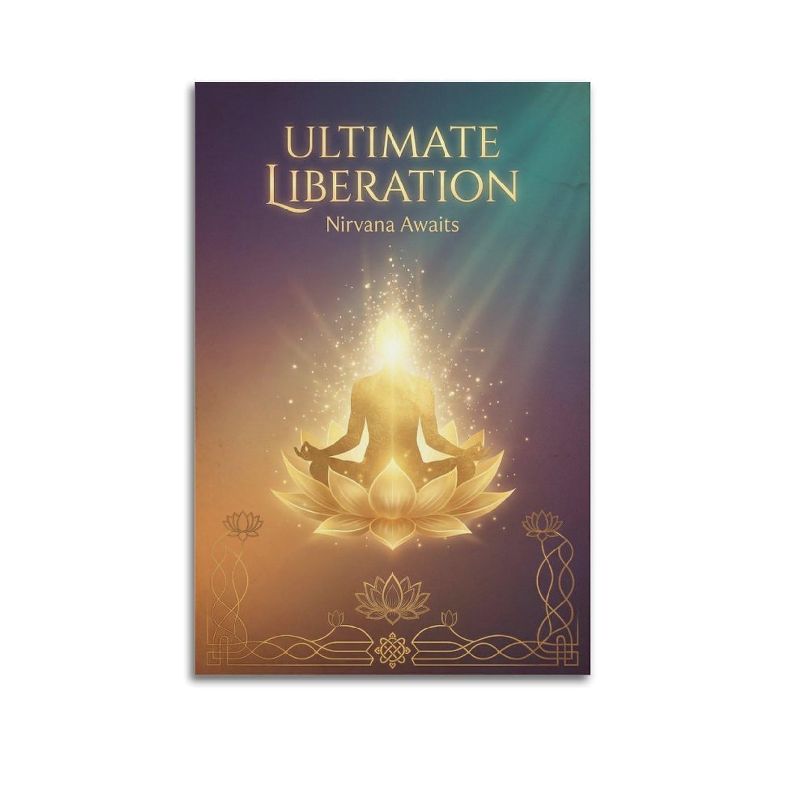 XKUGA Buddhist Liberation Poster Sacred Blossom Enlightenment Modern Decorative Canvas Prints - Ideal Wall Art for Family, Man Cave, Game Room, Boys & Girls Bedroom 24x36inch(60x90cm)