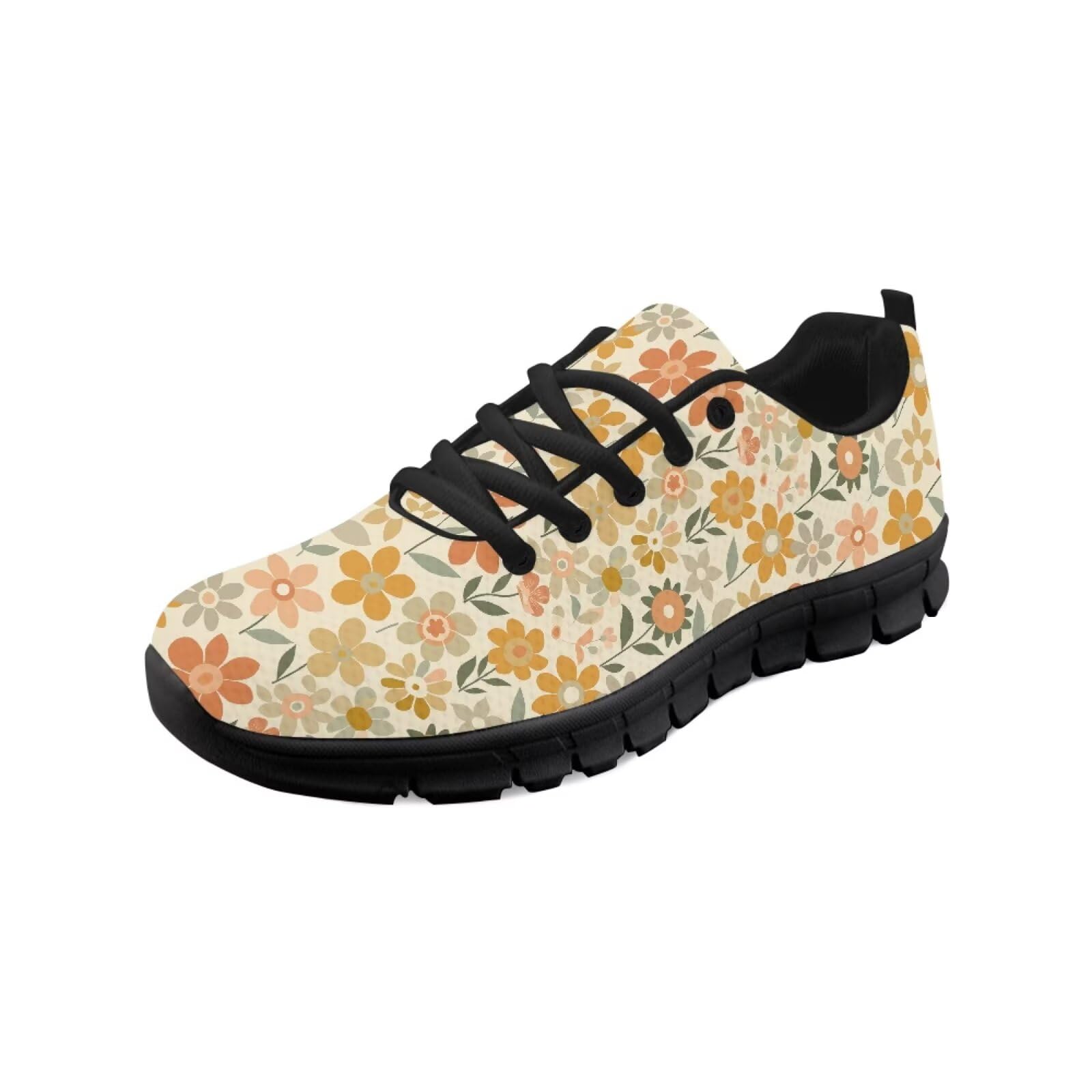 Womens Mens Running Shoes Fashion Tennis Trainning Gym Workout Sneakers Comfort Tennis Walking Shoes Lightweight Embroidered Retro Floral 0 Women/11 Men