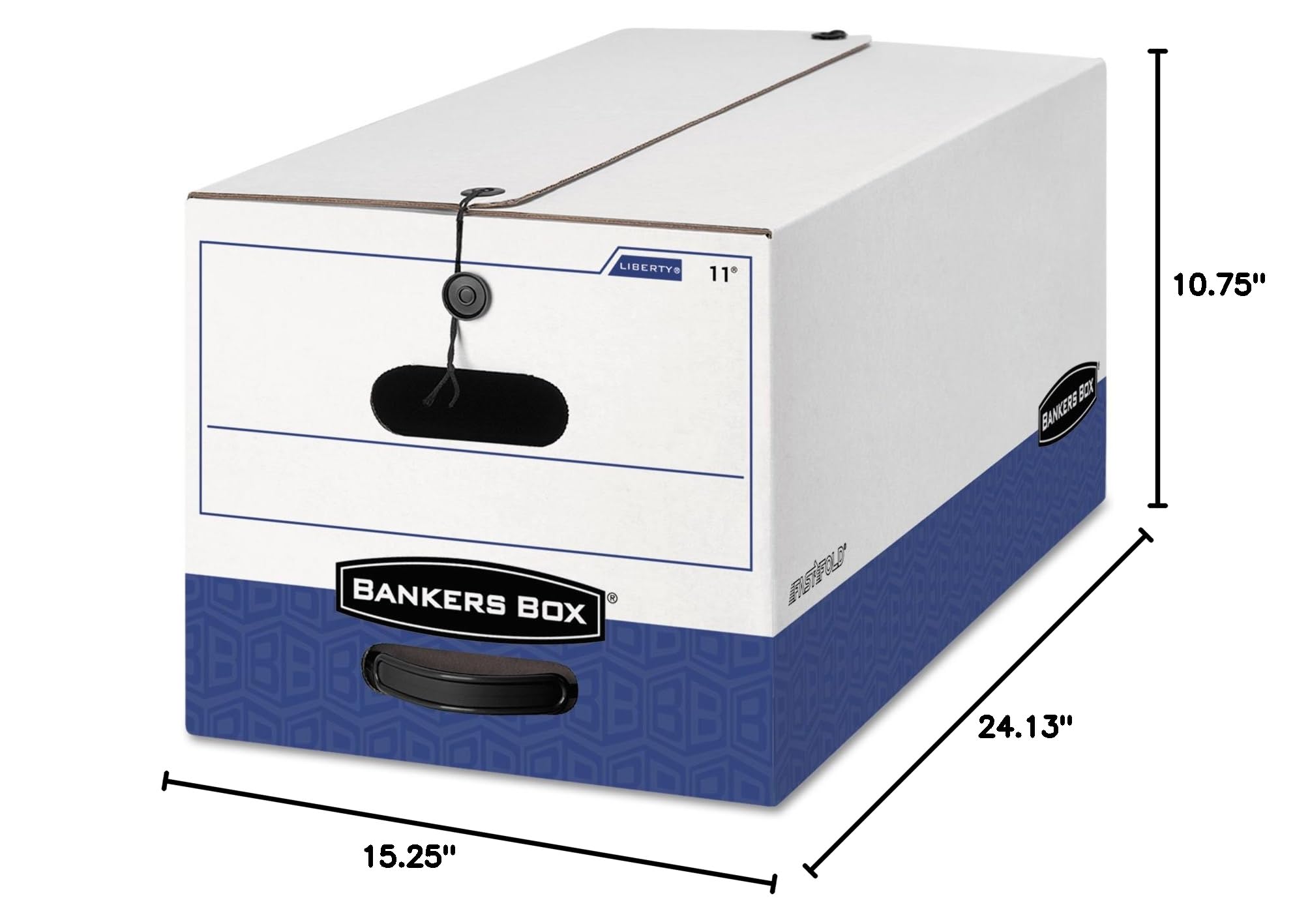 Bankers Box 12-Pack Heavy-Duty String Button File Storage Box FastFold Assembly Legal STOR 00012 — view 8