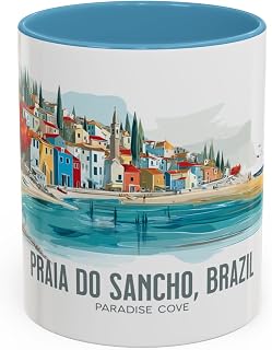 Praia do Sancho Brazil Coffee Mug – Stunning Cliffside Paradise & Crystal Waters Tea Cup