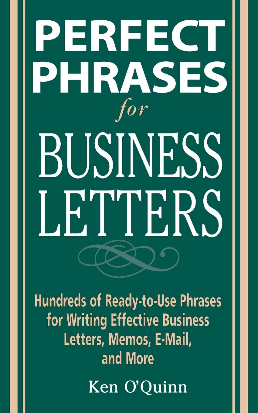 Perfect Phrases for Business Letters (Perfect Phrases Series)-Ke