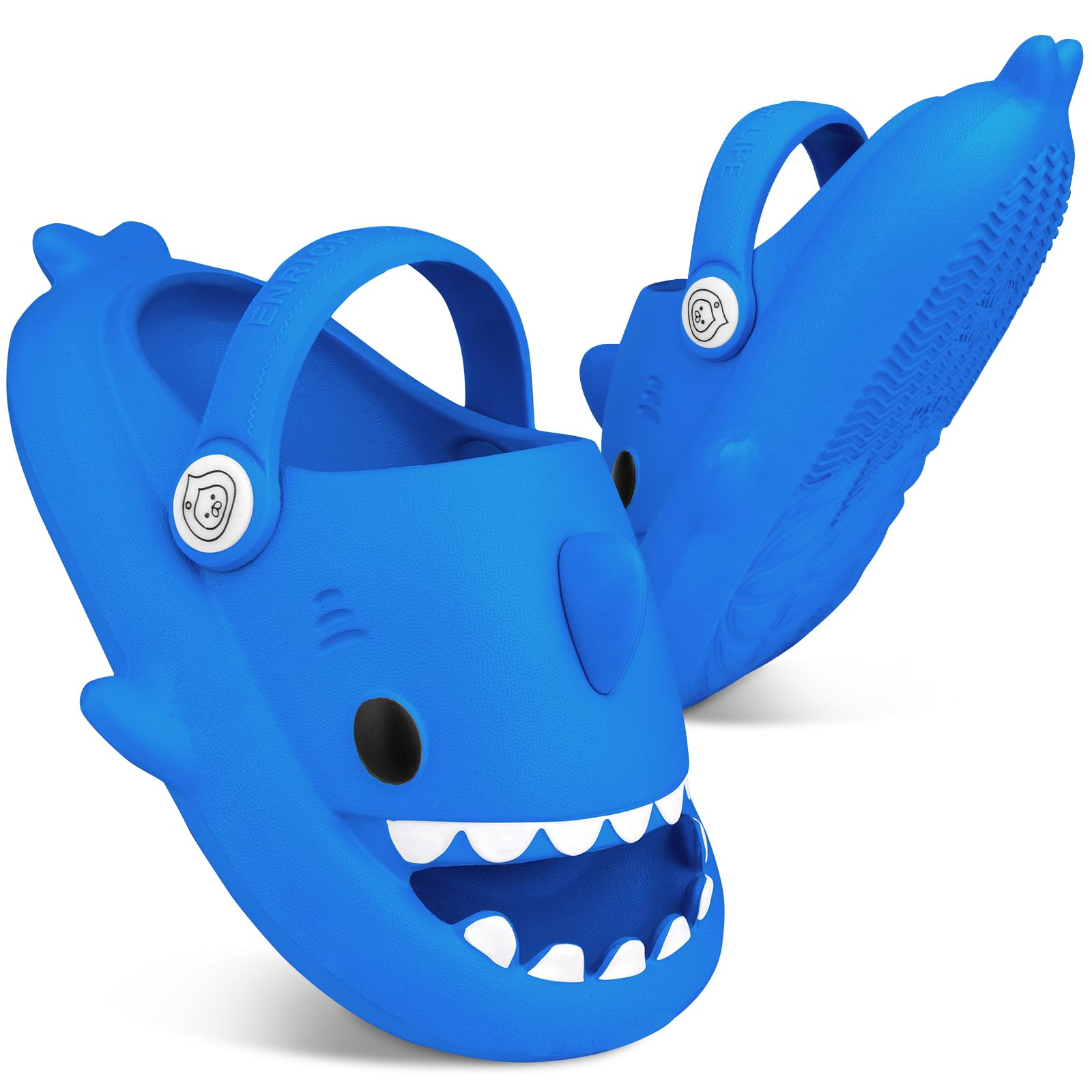 EDOSIR Kids Shark Slides丨Pillow Shower Sandals Quick Dry Slippers丨Toddler Boys Girls Comfy Cloud Slides丨Summer Non-Slip Thick Sole Beach Pool shoes