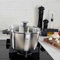 Vista 2 de Fissler Vitaquick - Juego de olla a presión premium, 4.8 cuartos de galón y tapa de vidrio
