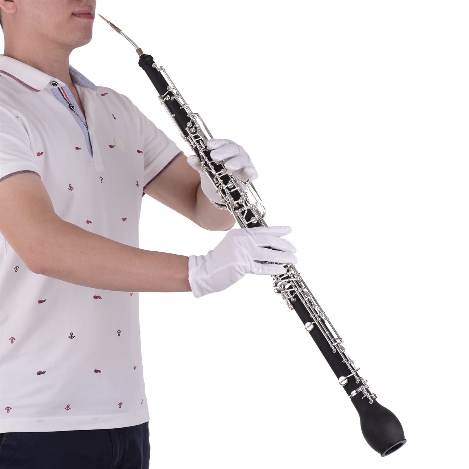 Strumento Oboe Professionale Francese Corno Alto Oboe F Chiave Sintetico Xilofono per Il Corpo in Argento Placcato Strumento di Legno Principiante di Oboe