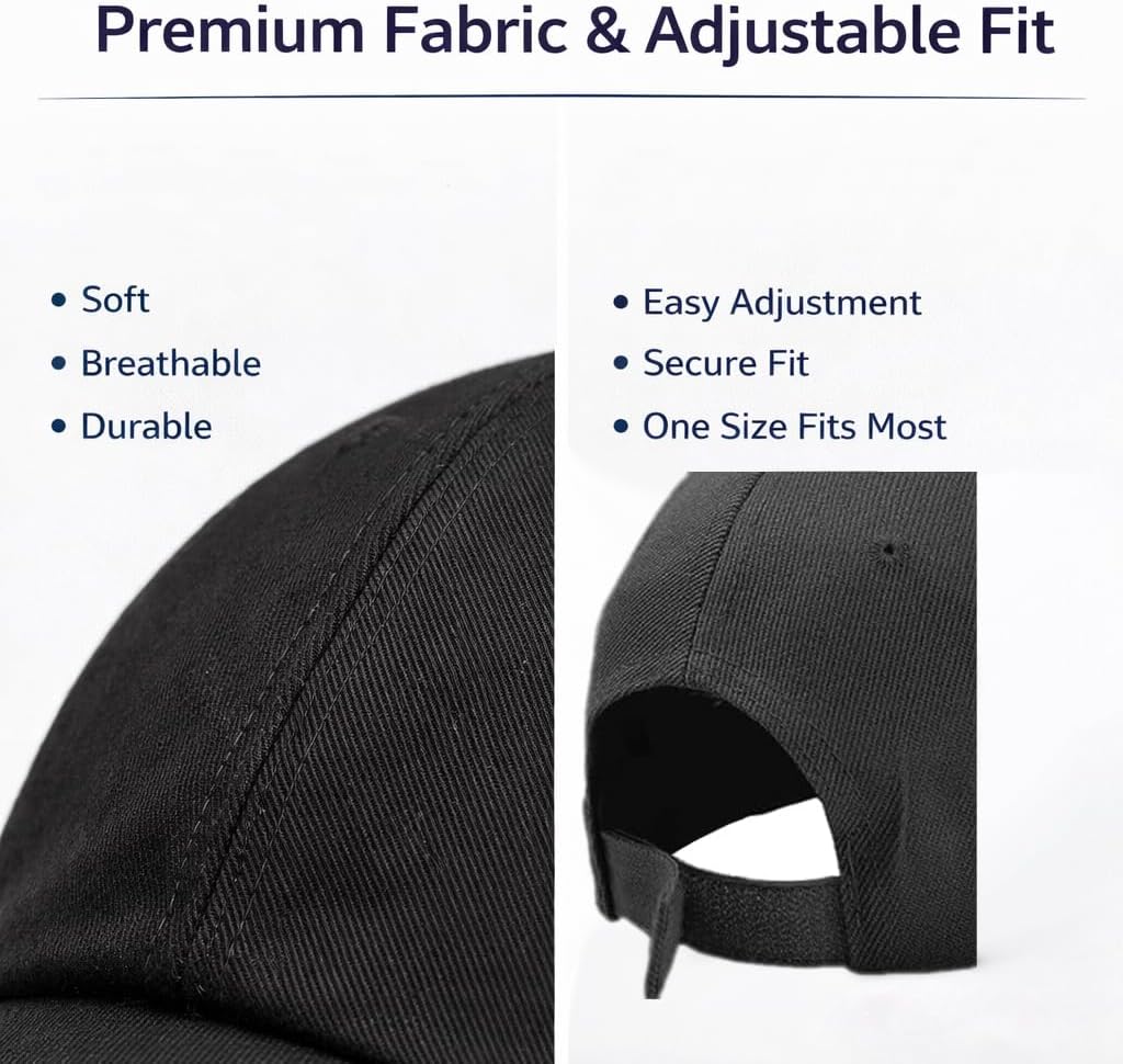 GK Bulk 12 Pack Adjustable Baseball Caps, Plain Blank Solid Color Hats, Wholesale for Embroidery & Custom Printing