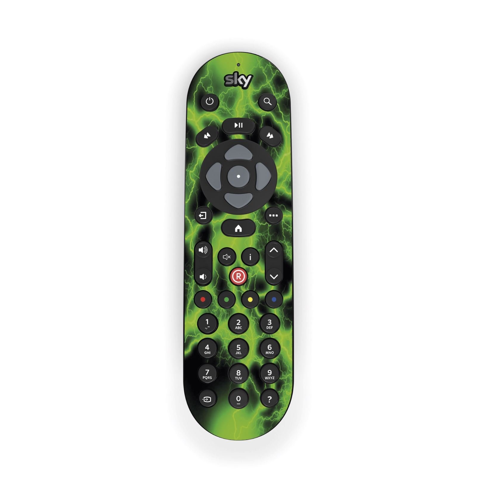 Stika.co Green Lightning Design Self-Adhesive Vinyl Skin Protective Sticker For Voice Remote Control