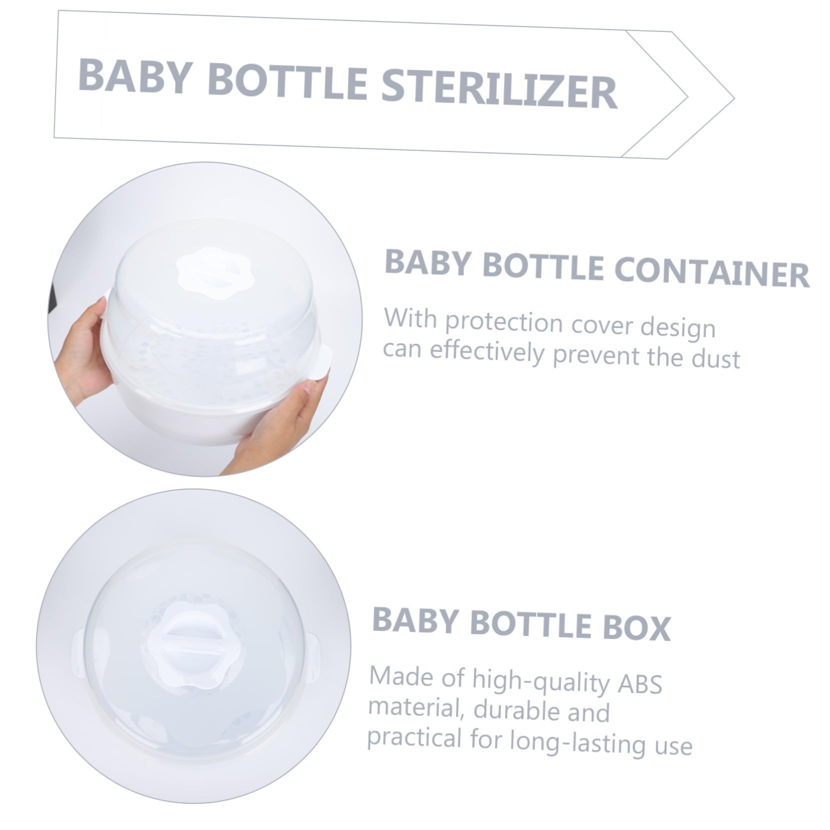 GALPADA Caja en Material Pp para Biberones Esterilización para Microondas de Gran Capacidad y Almacenamiento para Productos para Bebés Hogar