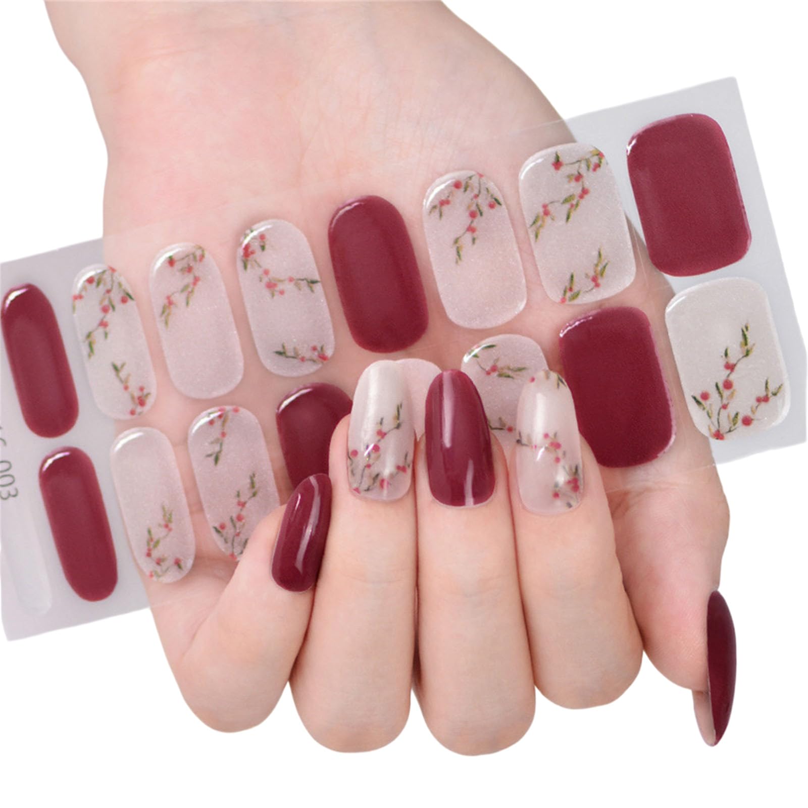 Nails Gel Stickers for Beginners Not Needed Tool Instantly Beautiful Manicure Nails Art Decals Simple Application Lamp Unguis Heal