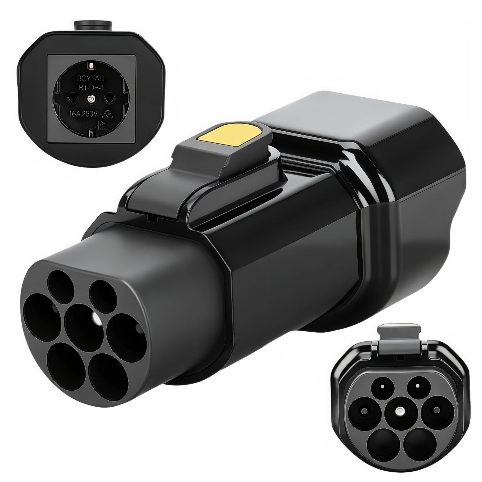 Azyvum Adapter typu 2 na Schuko do kolumny ładowania, stacja ładująca typ 2, 220 V, 16 A, 3,5 kW, gniazdo Schuko, adapter do skuterów, wózków elektrycznych, rowerów elektrycznych EV