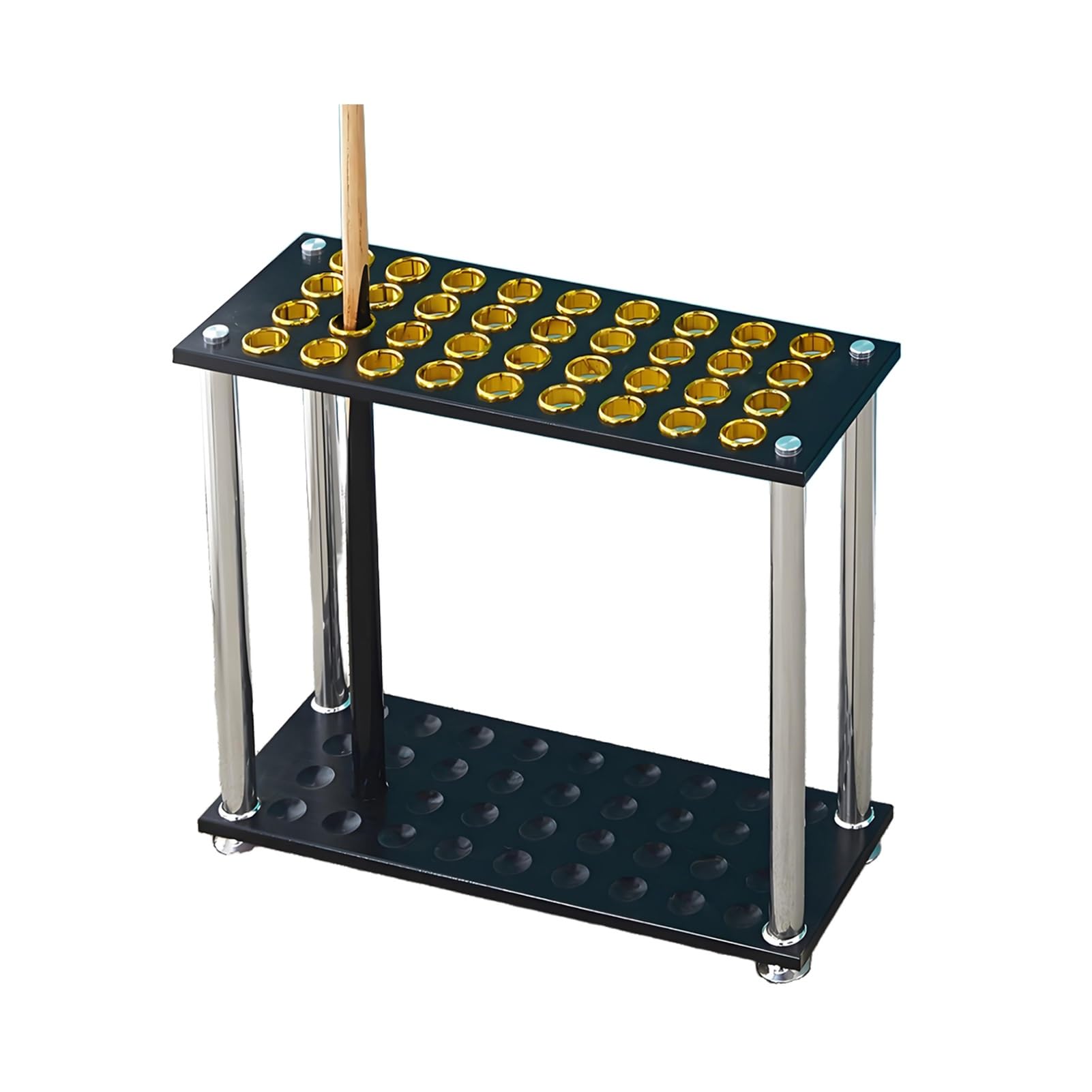 ZFUCMAYL Billiards Pool Stick Holder,Display Floor Cue Storage,Billiard Racks with 36 Slots,with Stabilizing Holes(Black)
