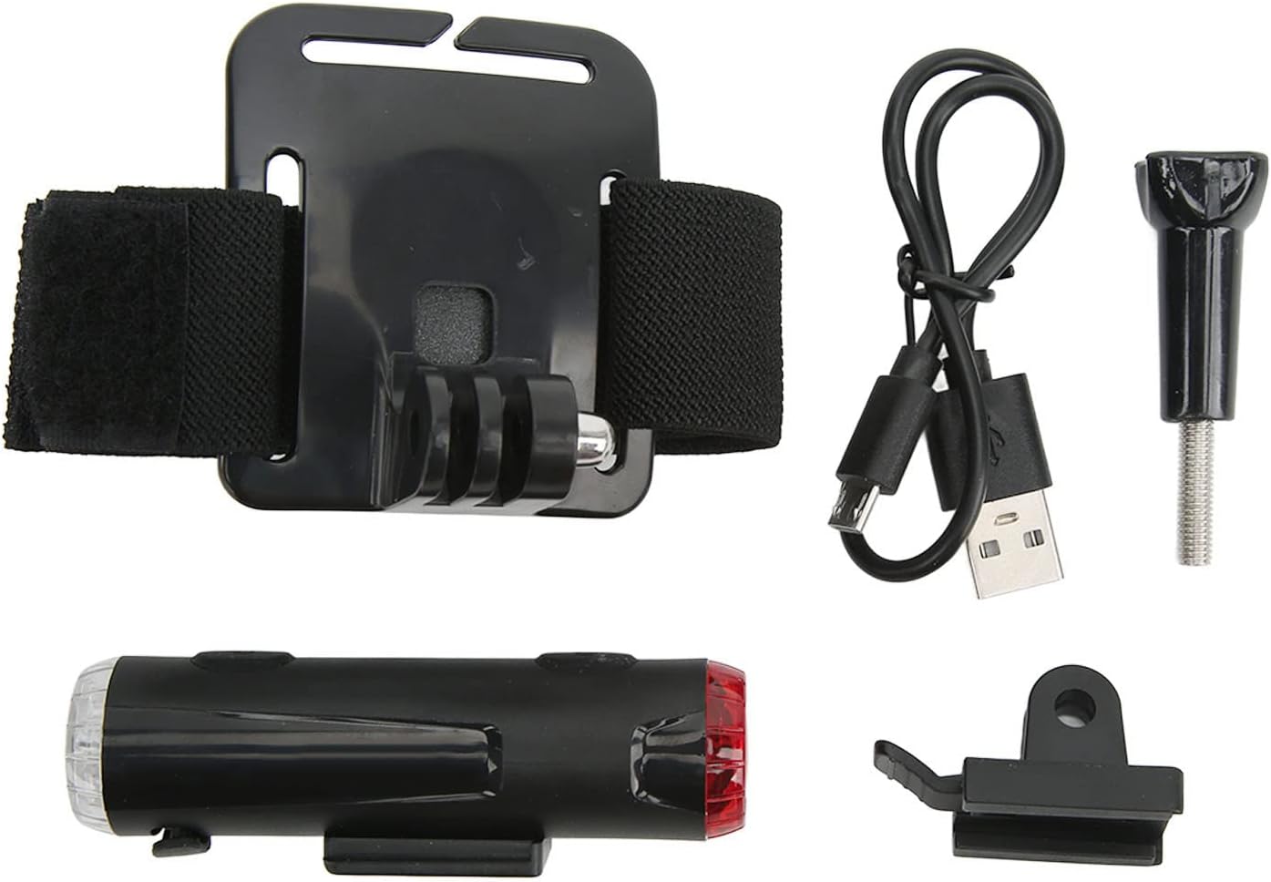 Helmet Light, USB Rechargeable Front and Rear Lights with 5 Lighting Modes, for Bike Cycling Camping Hiking Outdoor Activities