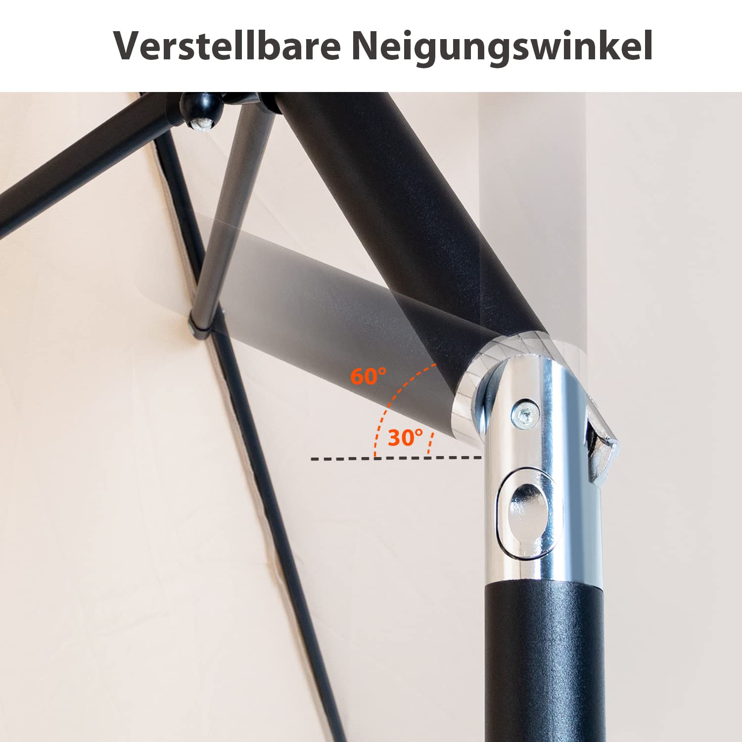 Fullwatt Sonnenschirm, Sonnenschirm Balkon, 300cm Marktschirm Gartenschirm Rund Sonnenschutz UV Schutz 50+
