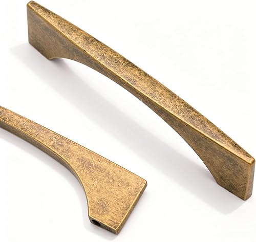 Asidrama Paquete de 10 manijas de gabinete de cocina de latón antiguo de 3.75 pulgadas (3.780 in), tiradores de gabinete, accesorios de gabinete de