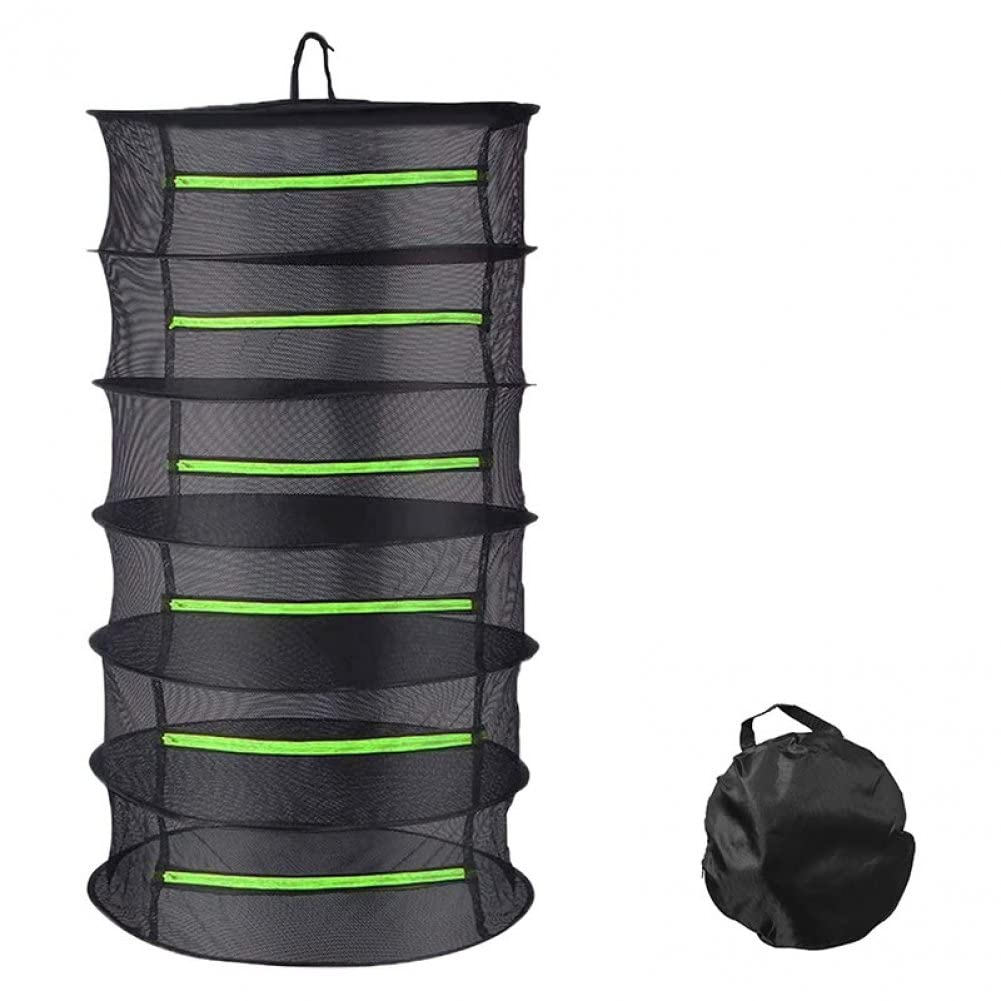 Baokuan Layers Drying Net for Herbs Hanging Basket Folding Dry Rack Herb Drying Net Dryer Bag Mesh for Flowers Buds Plants Organizer