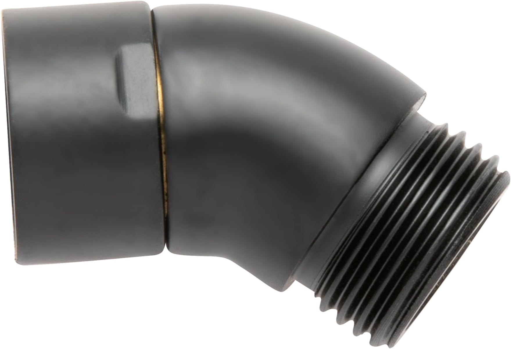 OFFO Shower Head Elbow Adapter, All Metal Handheld Shower Head Elbow Adapter Shower Arm Angle Adapter 135 Degrees, Matte Black