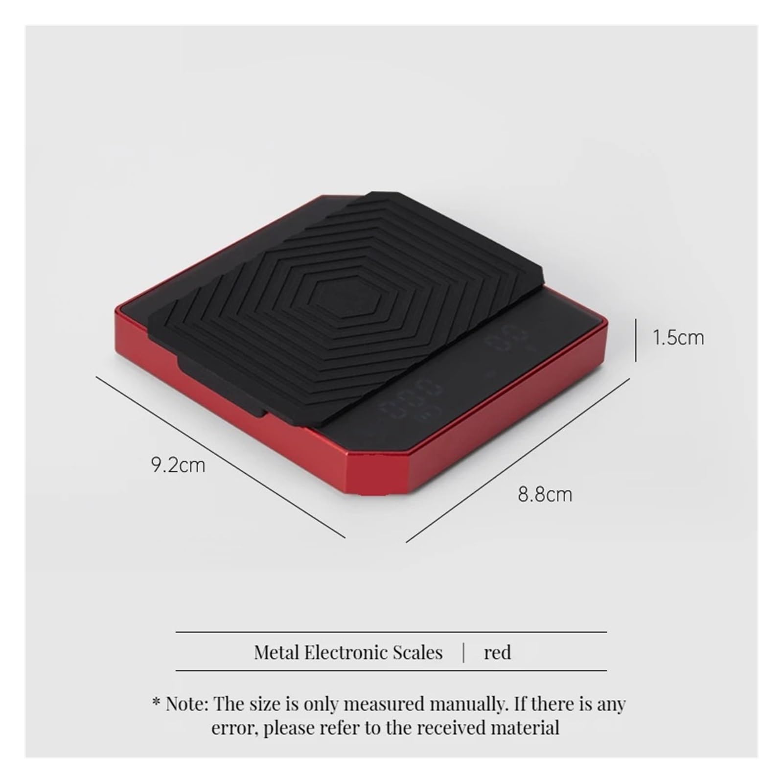 Balance numérique, Balance électronique en métal for café expresso, balance à café professionnelle de haute précision/balance à expresso(Metal-Scale-Red)