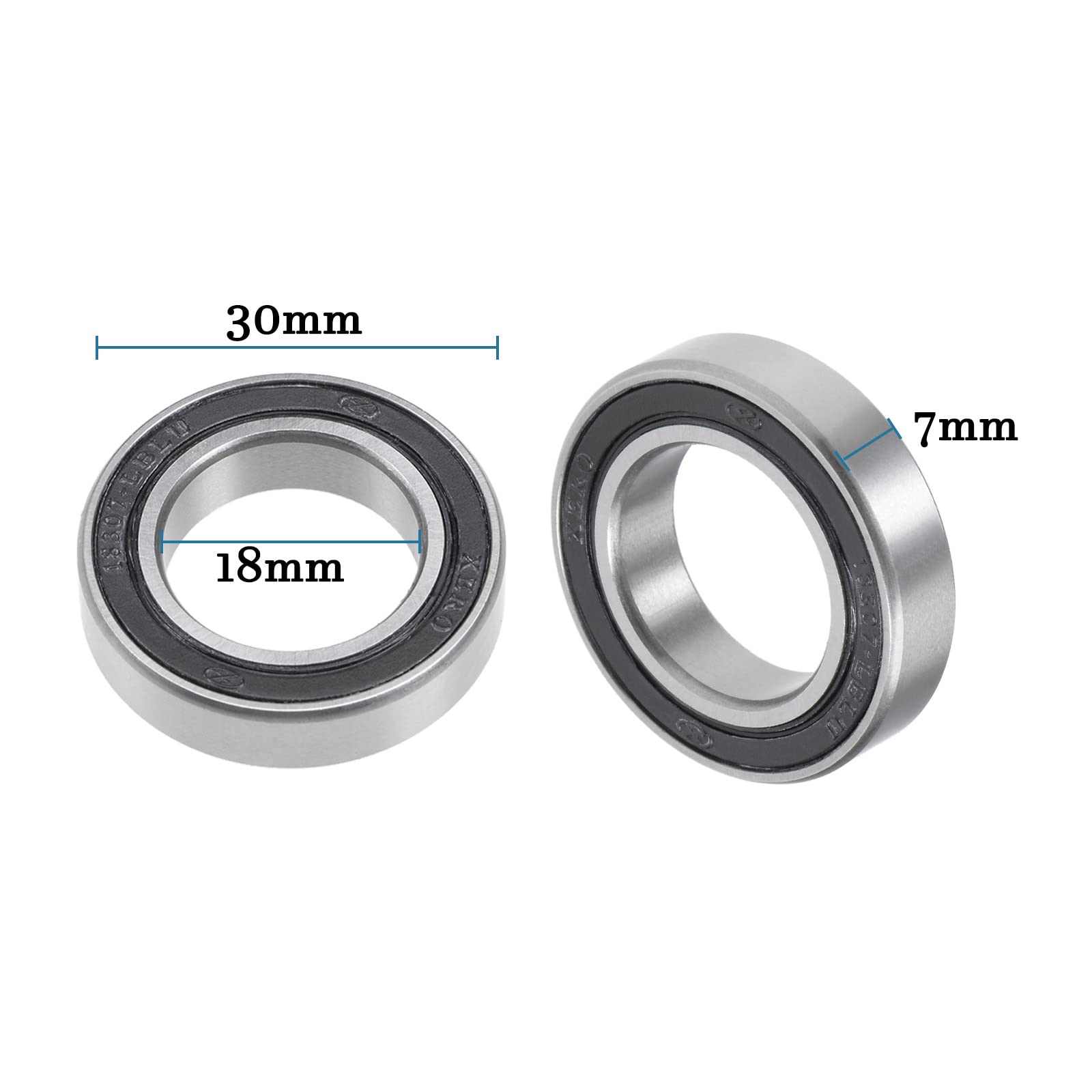 Cuscinetti Sfere A Sfere 6903-2RS 17x30x7mm - 2 Pezzi In Acciaio Carbonio | Doppia Tenuta Per Macchine Utensili 6903-2rs Cuscinetti